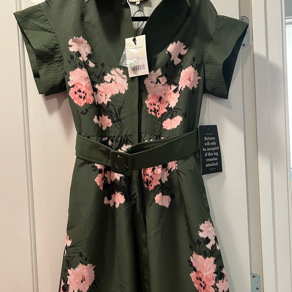 Tuckernuck Chloe Dress—Olive Pressed Flowers